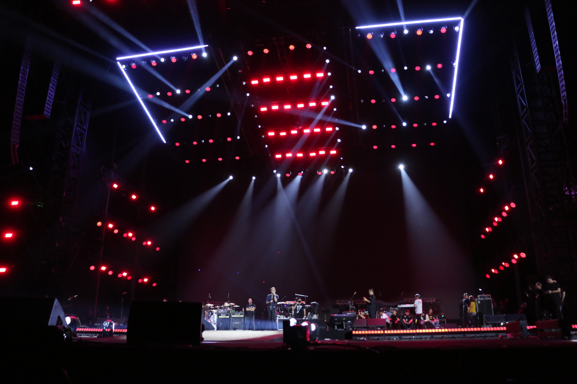 GVU World team working a live show — stage, artists, and production in motion